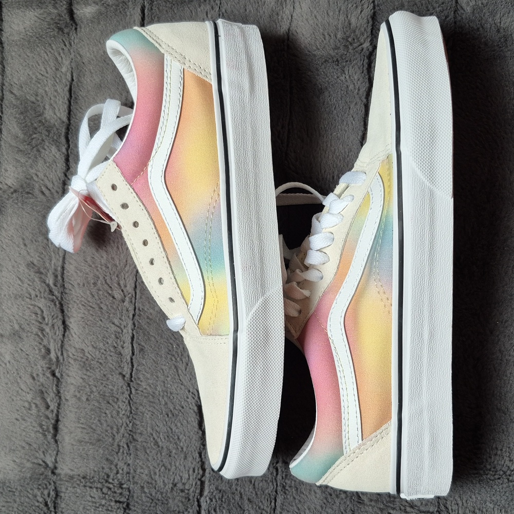 Vans Old Skool Unisex Aura Shift Suede Beige & Pastel Sneakers Size 7M/8.5W! NWT - Picture 13 of 15